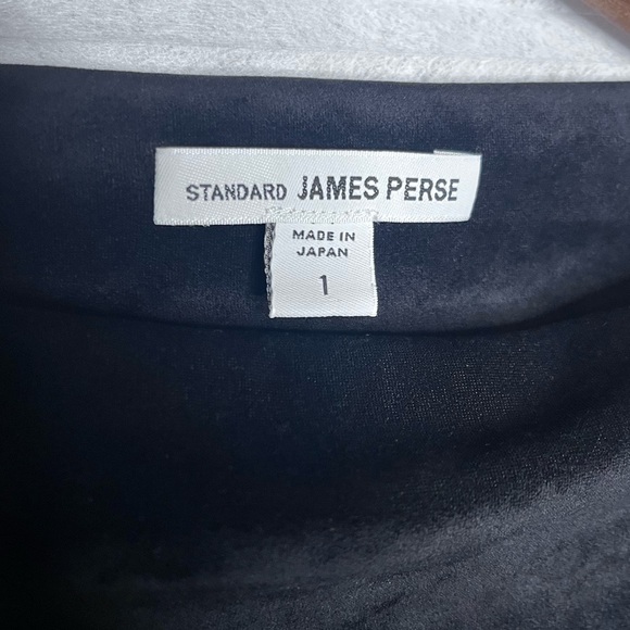 James Perse Long Sleeve Fitted Velvet Black Dress Women Size 1/Small - Picture 4 of 7